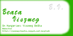 beata viszmeg business card