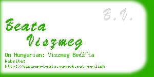 beata viszmeg business card